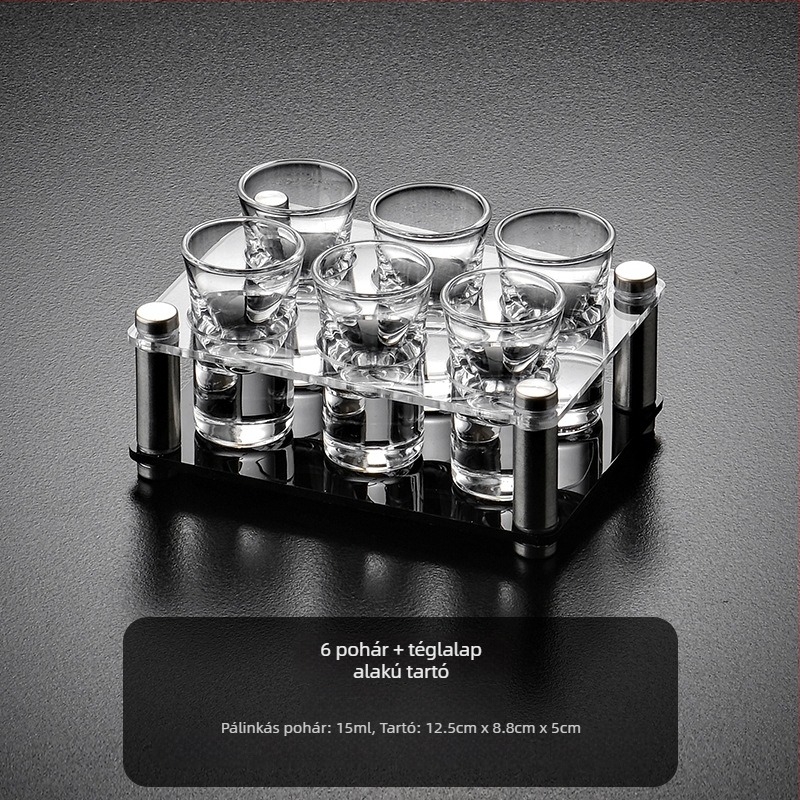 Üvegpohár-készlet logóval, üveganyag, kapacitás 1–100 ml, súly 1.0 kg