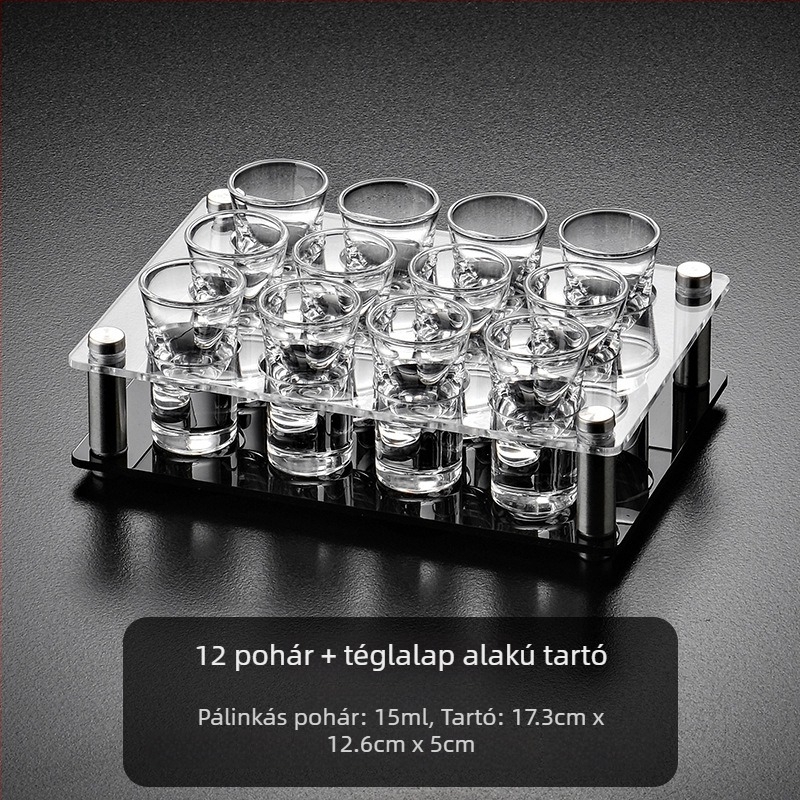 Üvegpohár-készlet logóval, üveganyag, kapacitás 1–100 ml, súly 1.0 kg