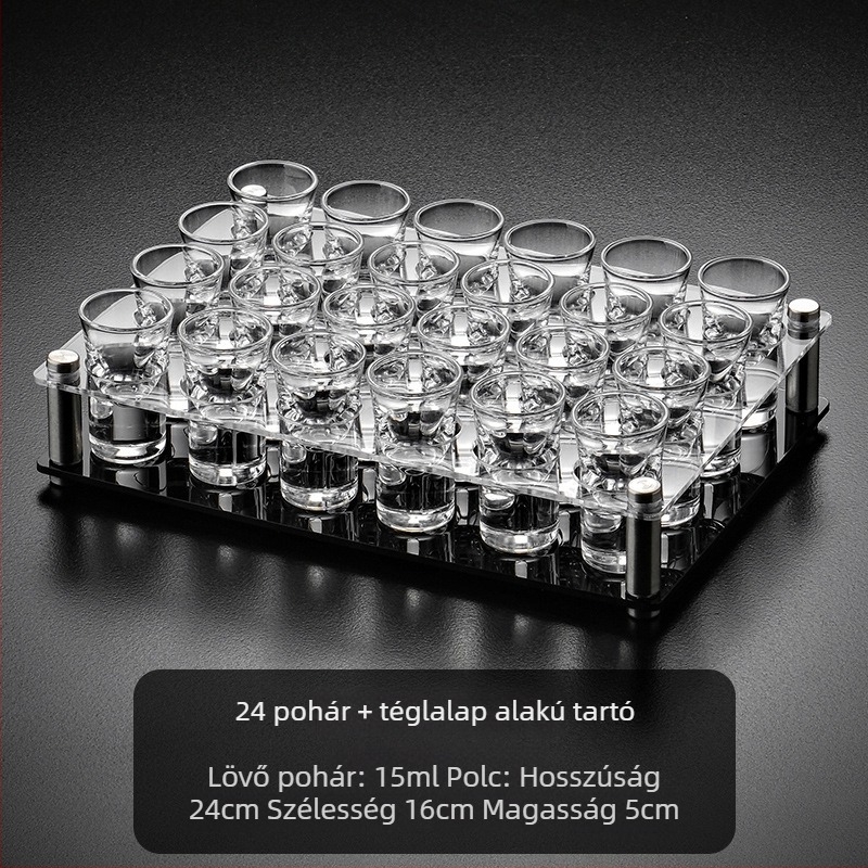 Üvegpohár-készlet logóval, üveganyag, kapacitás 1–100 ml, súly 1.0 kg
