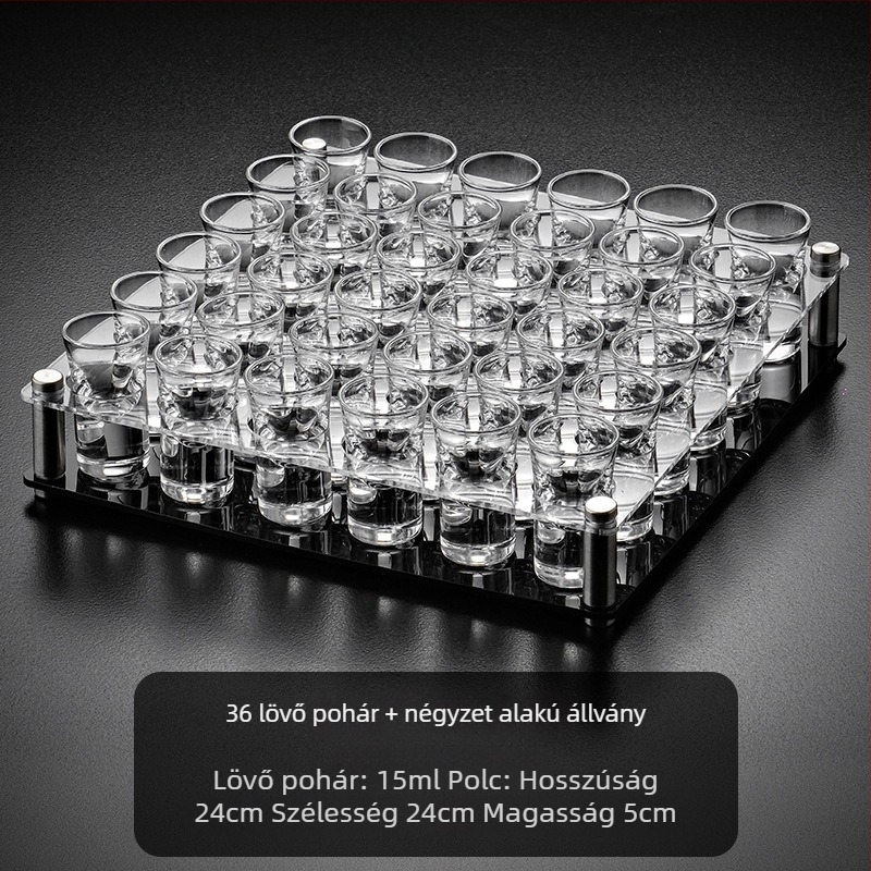 Üvegpohár-készlet logóval, üveganyag, kapacitás 1–100 ml, súly 1.0 kg
