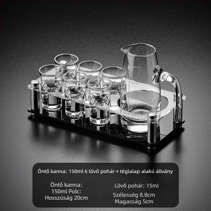 Üvegpohár-készlet logóval, üveganyag, kapacitás 1–100 ml, súly 1.0 kg