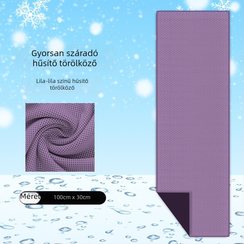 Poliészter sport törölköző hűtő hatással kültéri edzésekhez, gyors izzadságfelszívódás, gyors száradás, 40 g, logó testreszabás