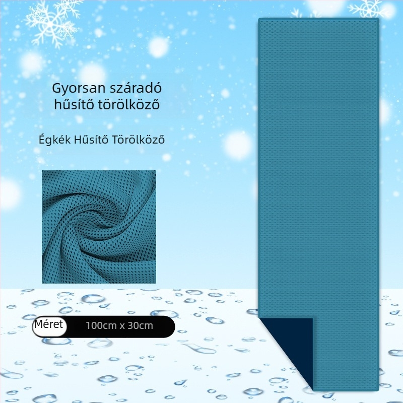 Poliészter sport törölköző hűtő hatással kültéri edzésekhez, gyors izzadságfelszívódás, gyors száradás, 40 g, logó testreszabás