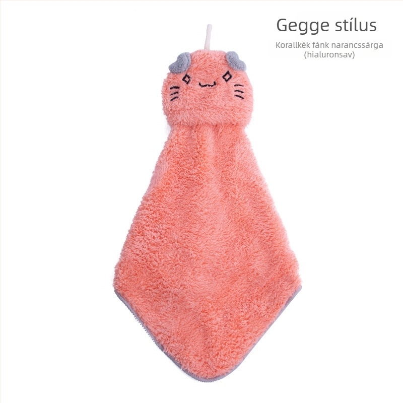 Függő kéztörlő coral fleece-ből, 16 szál, 80–100 g, varrásos kivitel