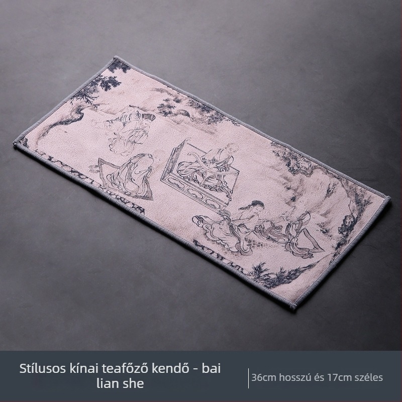 Teás törölköző - japán stílus, szövet, Dehua eredet, tálcás csomagolás
