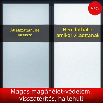 Ablak magánéletét védő fólia — PVC anyag; Elektrosztatikus tapadás; Modern stílus; Mintázat: Egységes