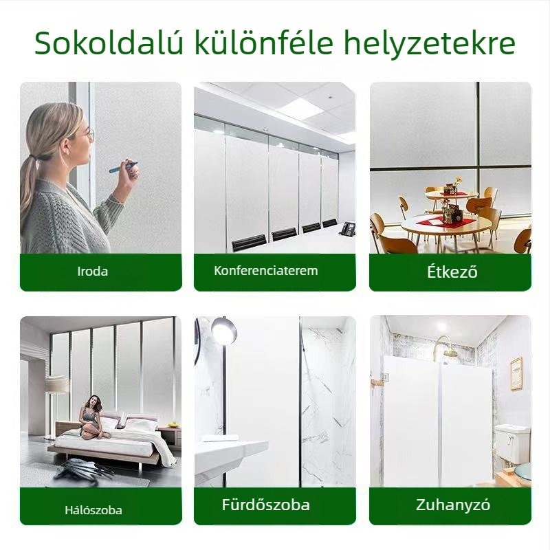 Ablak magánéletét védő fólia — PVC anyag; Elektrosztatikus tapadás; Modern stílus; Mintázat: Egységes