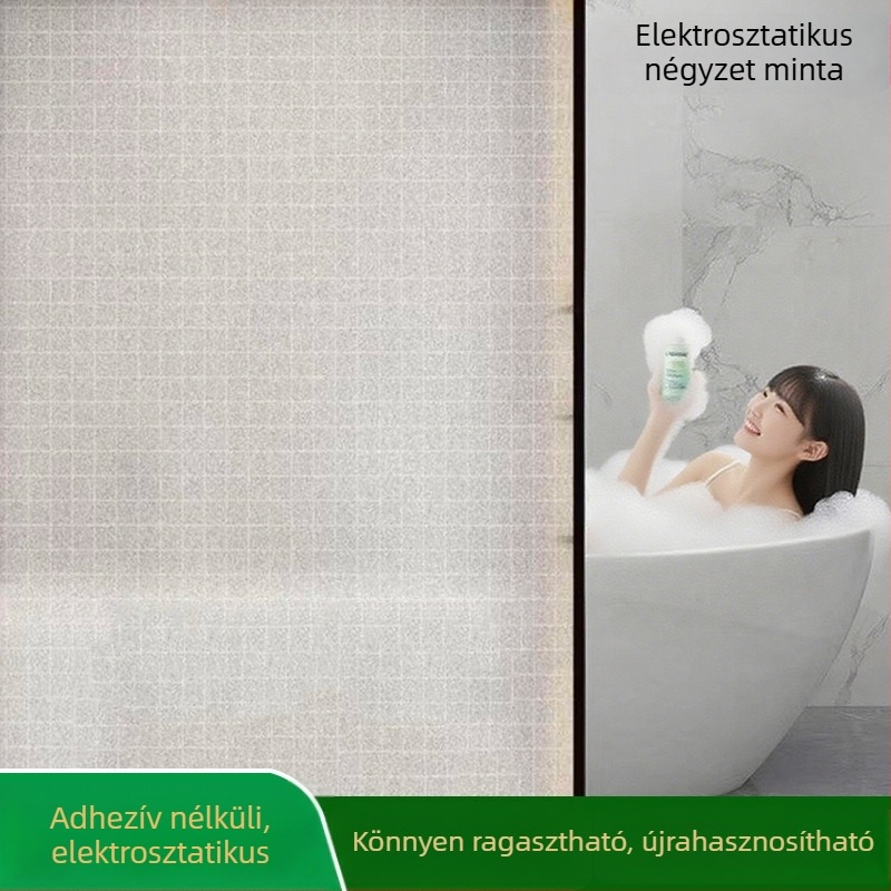 Ablak magánéletét védő fólia — PVC anyag; Elektrosztatikus tapadás; Modern stílus; Mintázat: Egységes