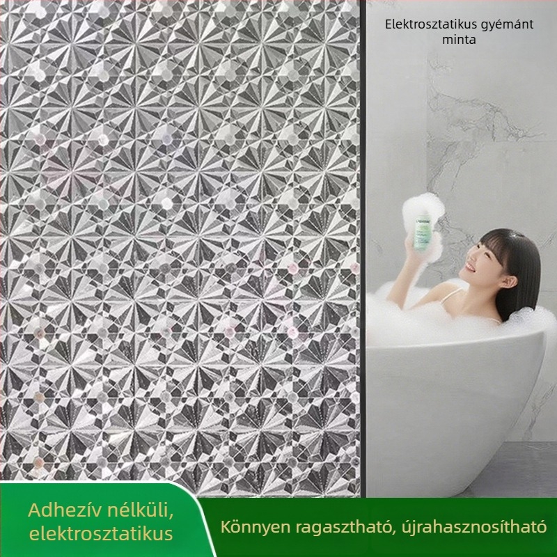 Ablak magánéletét védő fólia — PVC anyag; Elektrosztatikus tapadás; Modern stílus; Mintázat: Egységes