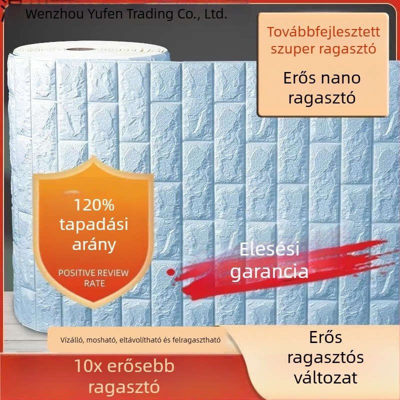 Öntapadós, vízálló 3D falmatrica hálószobára, ütésálló cartoon motívumok, vastag, puha bevonat óvodának és gyerekszobának