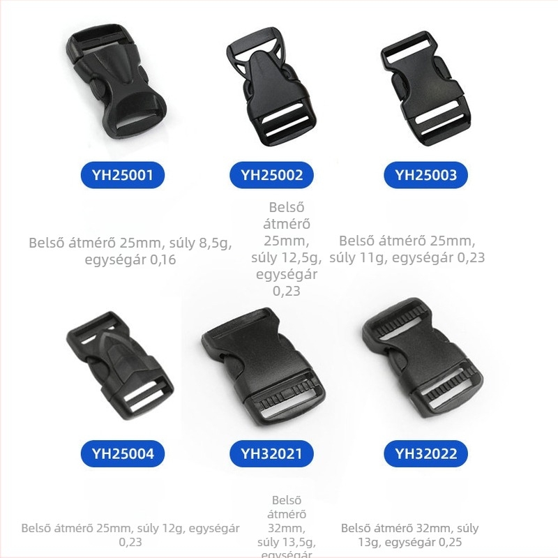 Állítható műanyag csat POM-ból hátizsákhoz – kiegészítők a bőröndhöz, Yonghang, licencelt magáncímke