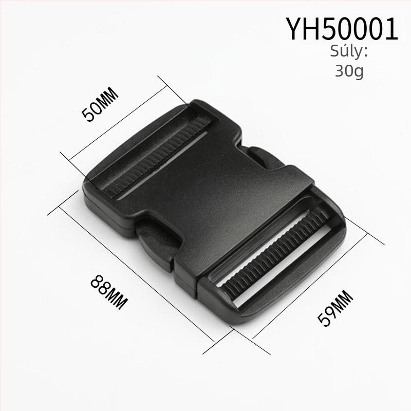 Állítható műanyag csat POM-ból hátizsákhoz – kiegészítők a bőröndhöz, Yonghang, licencelt magáncímke