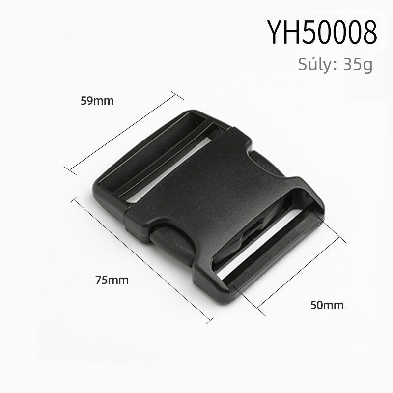 Állítható műanyag csat POM-ból hátizsákhoz – kiegészítők a bőröndhöz, Yonghang, licencelt magáncímke