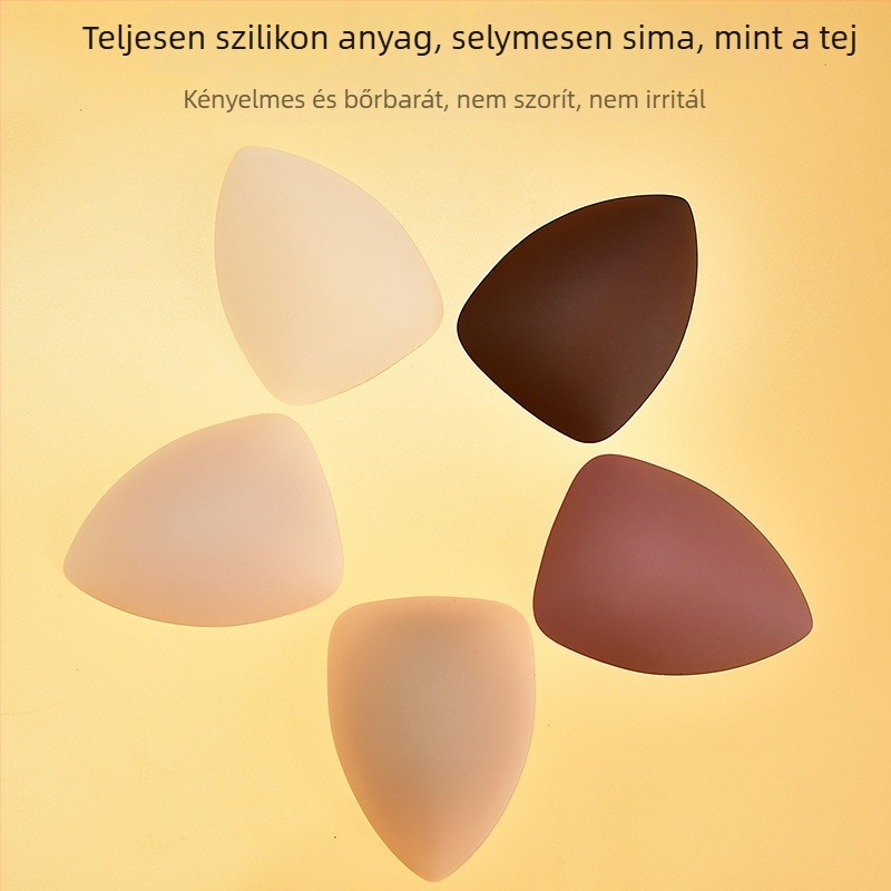 Háromszög alakú szilikon melltapasz, önadhéziós, láthatatlan, izzadásálló, nyár