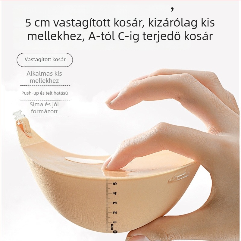 5 cm vastag, láthatatlan szilikon mellfedő tapaszok pántokkal – légáteresztő, push-up hatás, kis mellekhez