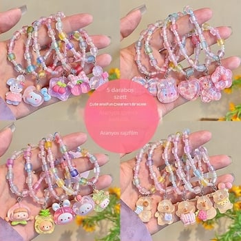 Karkötő rajzfilm figurákkal, Hercegnő sorozat - kézzel készített, műanyag/gyanta, 18 darabos készlet