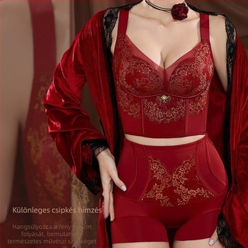 Nincs acélöv nélküli push-up melltartó készlet nőknek – 3/4 kosár, formázott kosár (felső vékony, alsó vastag), nylon anyag béléssel, 8 kapocs, rögzített vállpántok, testformázás