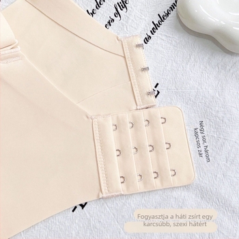 Csipkés nejlon melltartó, 3/4 kosár, vékony formázott kosár, lélegző, állítható