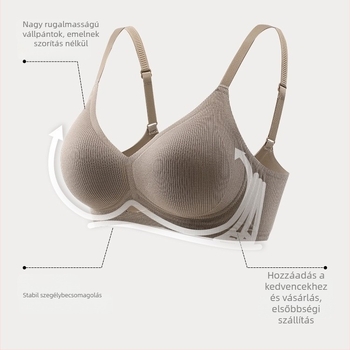 Varrásmentes melltartó kivágott mintával, nőknek, lágy támogatás, anti-gyűrődés, vékony és légáteresztő, láthatatlan ruhák alatt