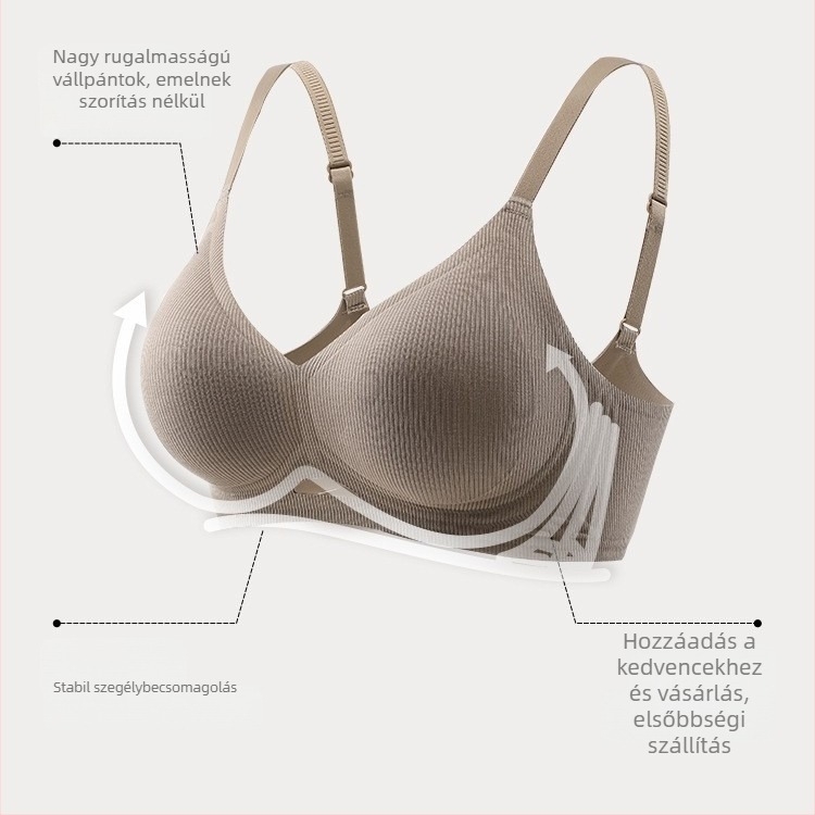 Varrásmentes melltartó kivágott mintával, nőknek, lágy támogatás, anti-gyűrődés, vékony és légáteresztő, láthatatlan ruhák alatt