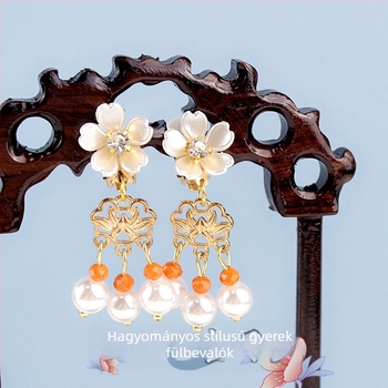 Fülklipsz — antik stílus, gyerekdesign, ötvözet, kézzel készített, hercegnő Anna motívum