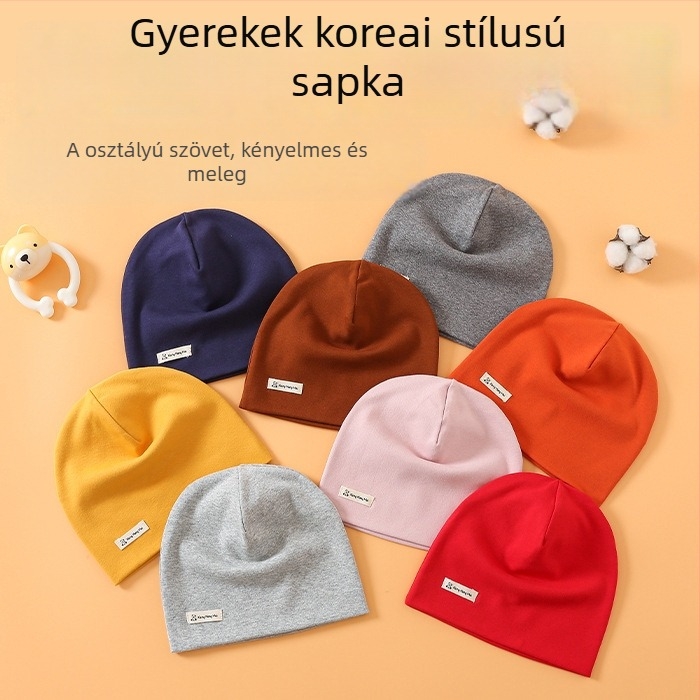 Koreai stílusú gyerek pulóver kötött sapka, őszre és télre, meleg