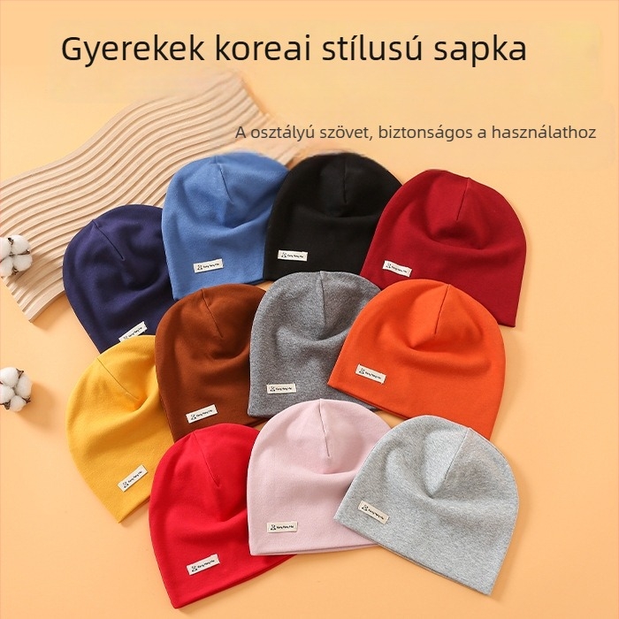 Koreai stílusú gyerek pulóver kötött sapka, őszre és télre, meleg