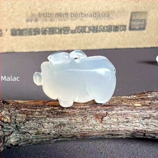 Kalcedonból készült 3D Zodiákus állatok – gravírozott és polírozott