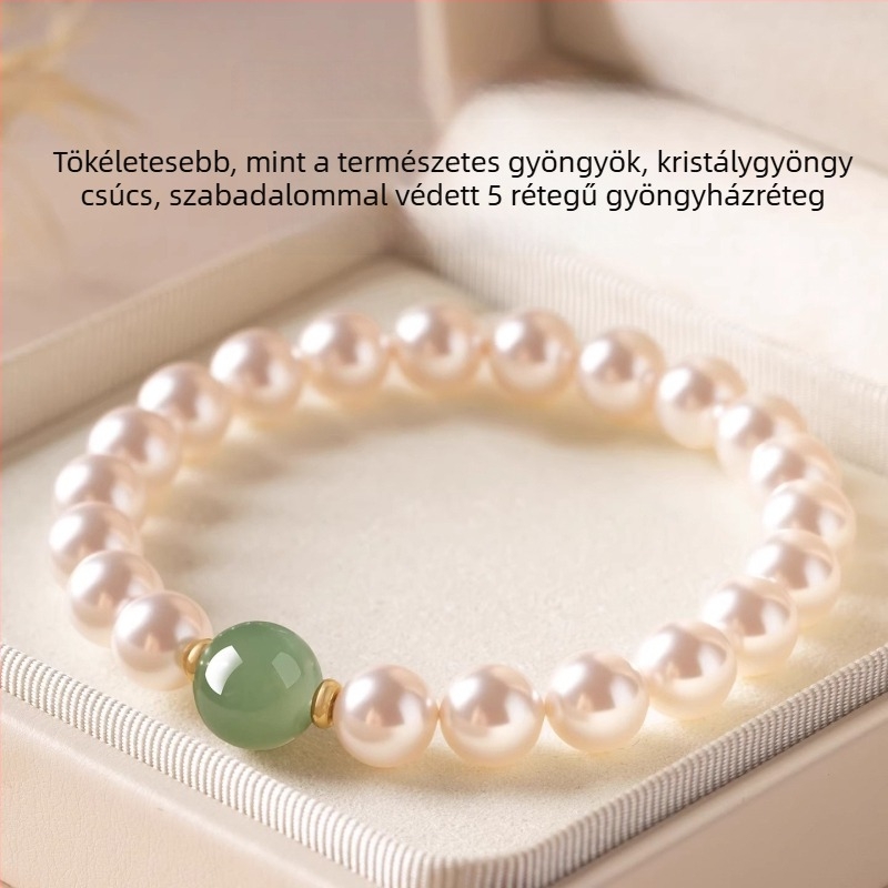 Crystal Wing gyöngy karkötő — kézzel készített gyöngyök, uniszex, sokoldalú stílus, kézhez illő ékszer