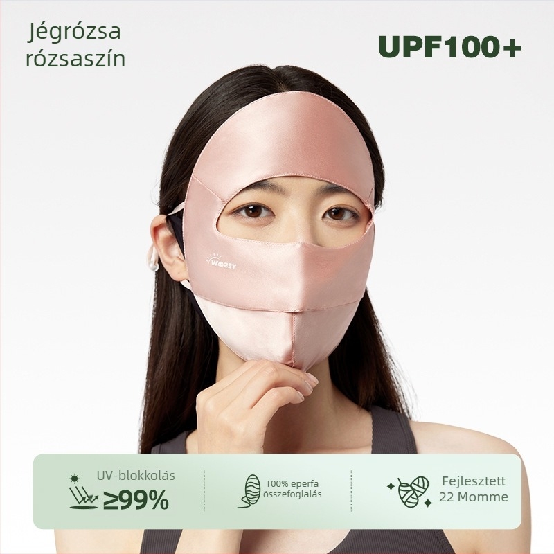 Teljes arcú UV-szűrő maszk, légáteresztő mulberry selyem, minimalist és sokoldalú dizájn, félfedés