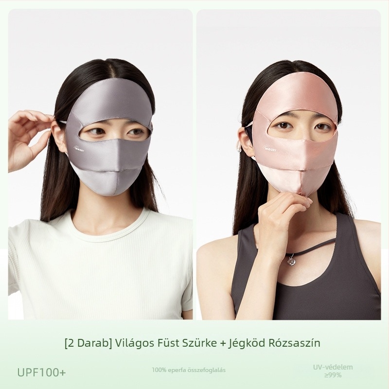 Teljes arcú UV-szűrő maszk, légáteresztő mulberry selyem, minimalist és sokoldalú dizájn, félfedés