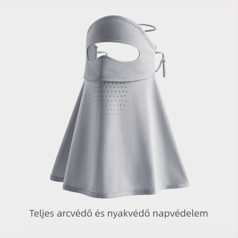 Meetsunny nyak- és teljes arc védő napszemmaszk Ice Silk hálóval, lélegző, UV-védelem, gyorsan száradó, sál-stílus
