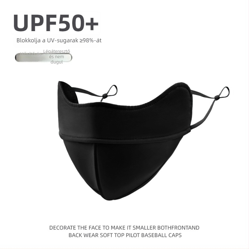 Uniszex nyári UV-védő arcmaszk UPF50+, légáteresztő, 3D forma Ice Silk anyagból