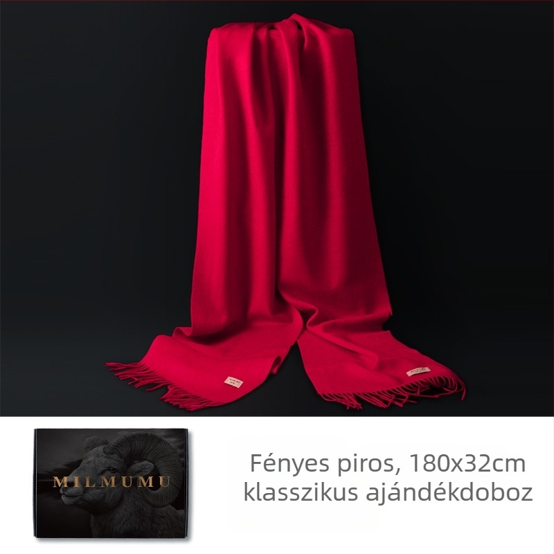 Sál 100% gyapjú, sima kötés, meleg, téli