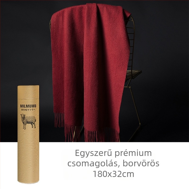 Sál 100% gyapjú, sima kötés, meleg, téli