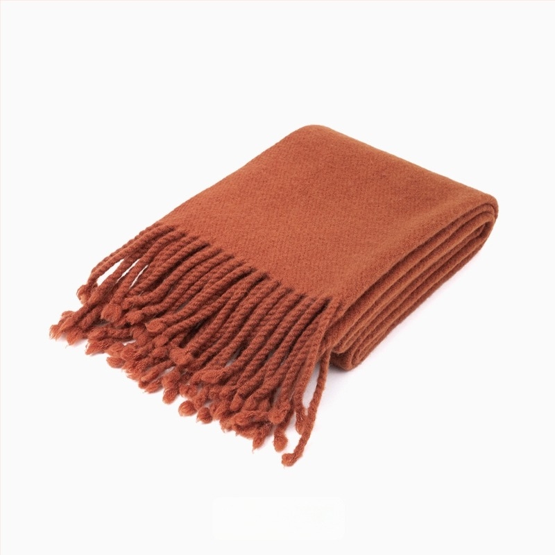 Delicate 100% gyapjú tassel sál nőknek, warp-kötött, téli