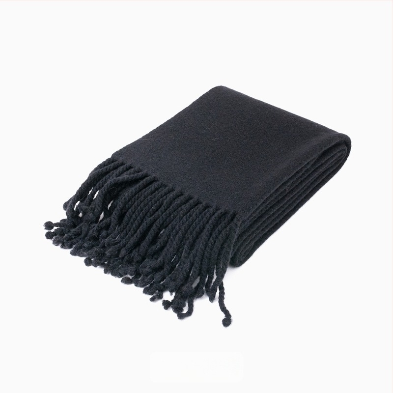 Delicate 100% gyapjú tassel sál nőknek, warp-kötött, téli