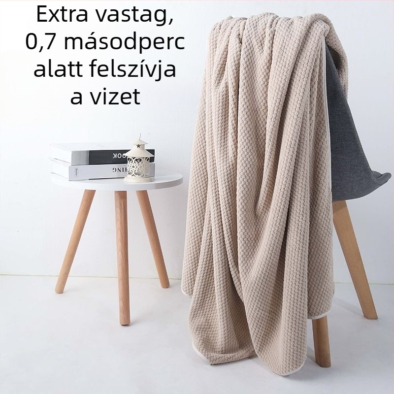 Fürdőlepedő - Szuper nedvszívó, puha mikroszálas Jacquard 150D, gyors száradás, szálak nélkül