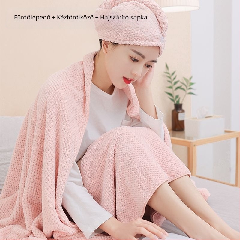 Fürdőlepedő - Szuper nedvszívó, puha mikroszálas Jacquard 150D, gyors száradás, szálak nélkül