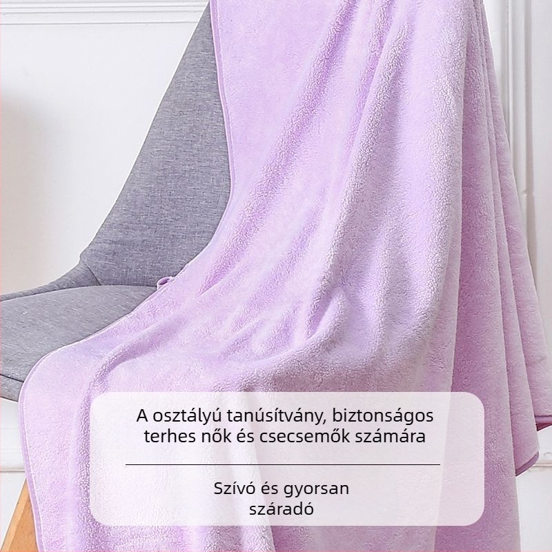 Fürdőlepedő - Szuper nedvszívó, puha mikroszálas Jacquard 150D, gyors száradás, szálak nélkül