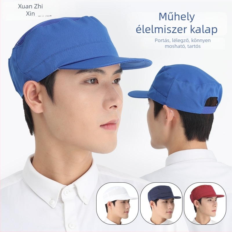 Uniszex pamut peaked sapka, nagy karimával, egyszínű, egyszerű dizájn