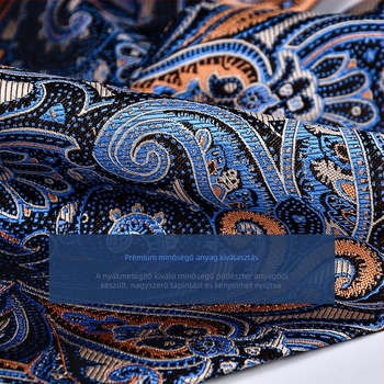 Férfi duplaoldalas négyszögletes sál, jellegzetes hímzéssel, poliészter anyag, téli