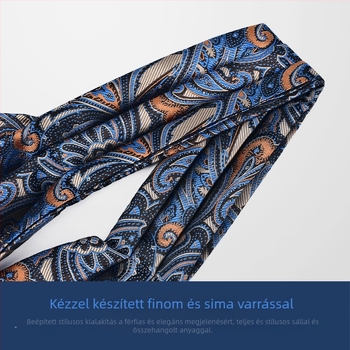 Férfi duplaoldalas négyszögletes sál, jellegzetes hímzéssel, poliészter anyag, téli