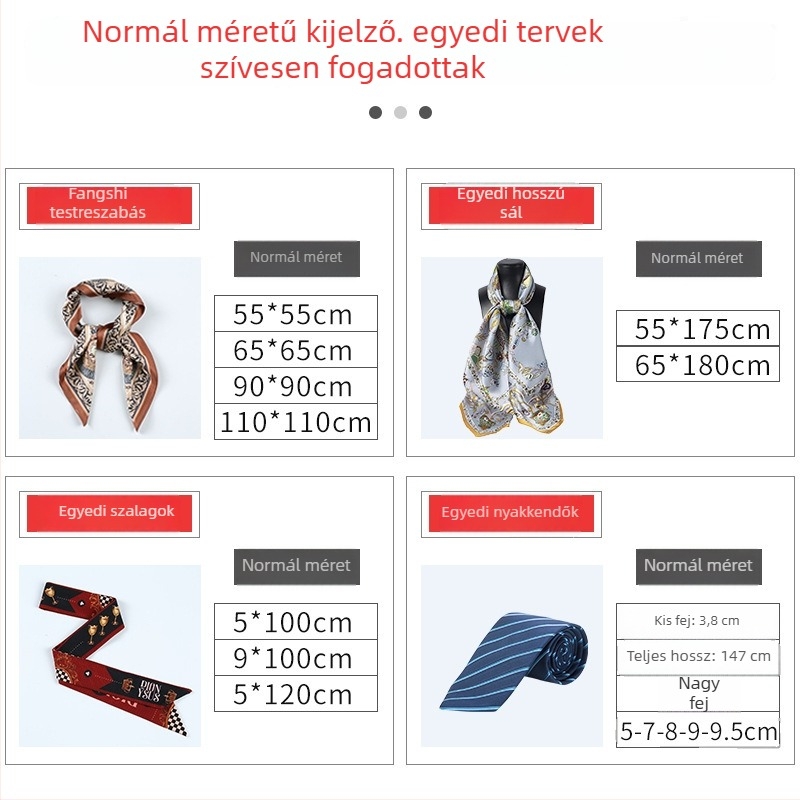 Poliészter négyszögletes sál twill szövésű, uniszex fejkendő, eredeti dizájn