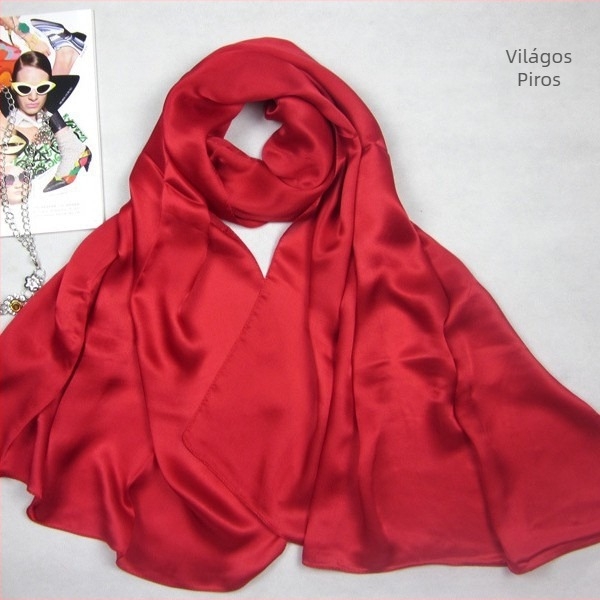 Xin totem Szatén selyemsál – 100% mulberry selyem, szatén szövés, divatos városi stílus, tavasz