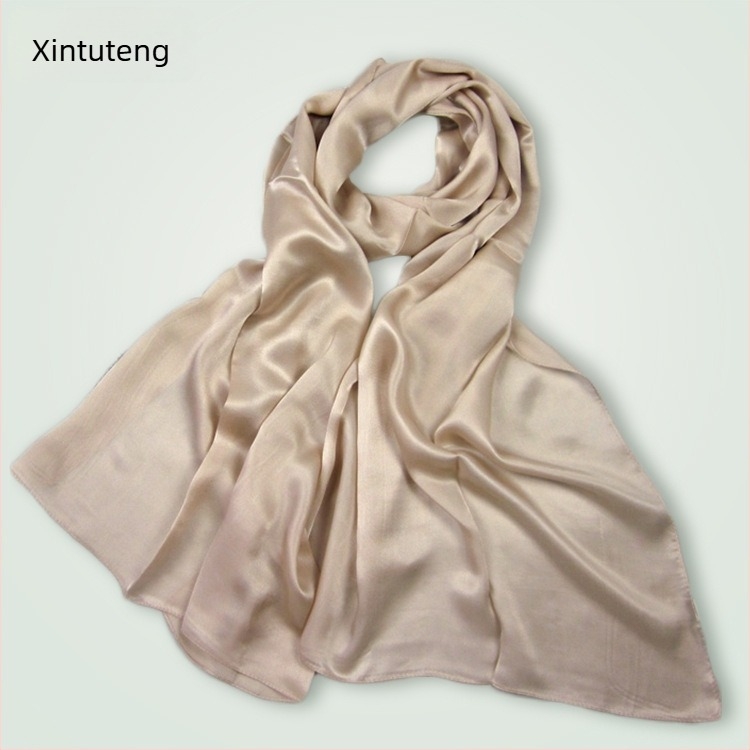 Xin totem Szatén selyemsál – 100% mulberry selyem, szatén szövés, divatos városi stílus, tavasz