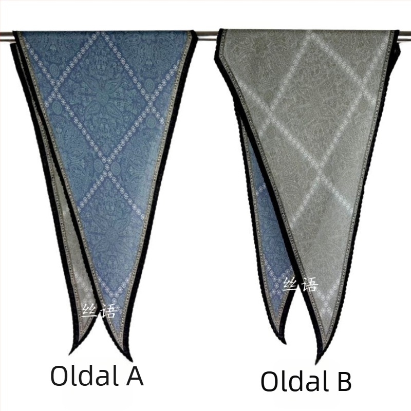 Selyem–gyapjú sál gyémánt szegéllyel és kaméliás mintával, háromszög alakú, digitális nyomtatás, téli melegű kiegészítő
