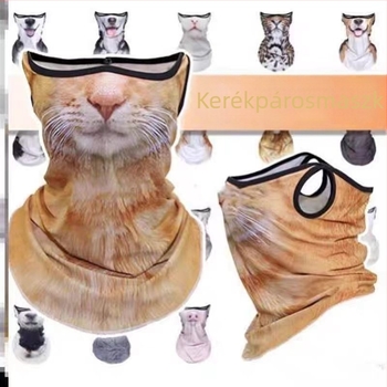 Fél arcmaszk és nyakmelegítő – szélálló kerékpározáshoz, napvédelmet nyújtó, poliészter anyag (>96%), nyár 2025 megjelenés