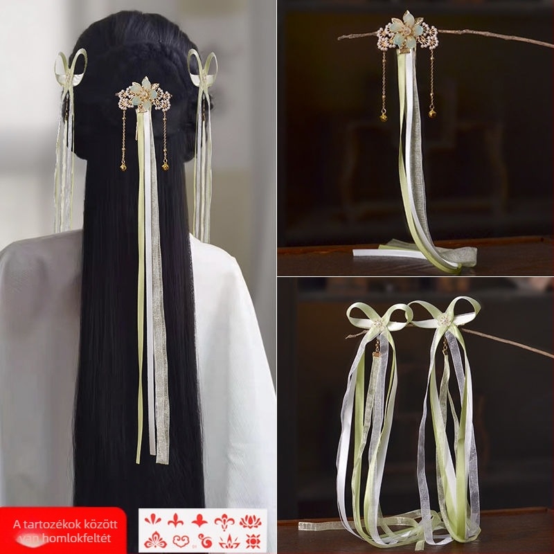 Gyerekeknek készült hajcsat Han-dinasztia stílusú díszítéssel, virágos mintával