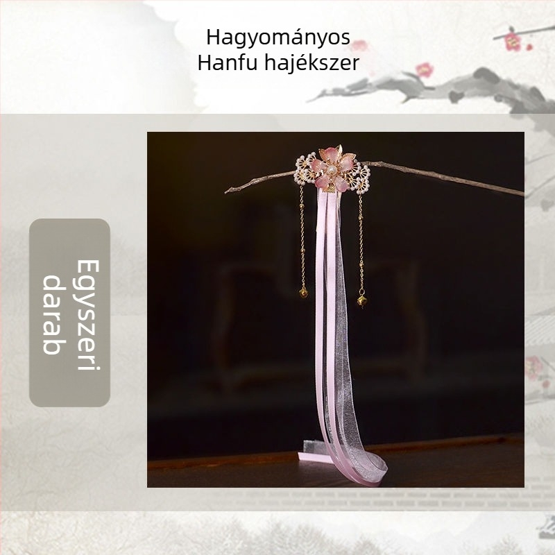 Gyerekeknek készült hajcsat Han-dinasztia stílusú díszítéssel, virágos mintával